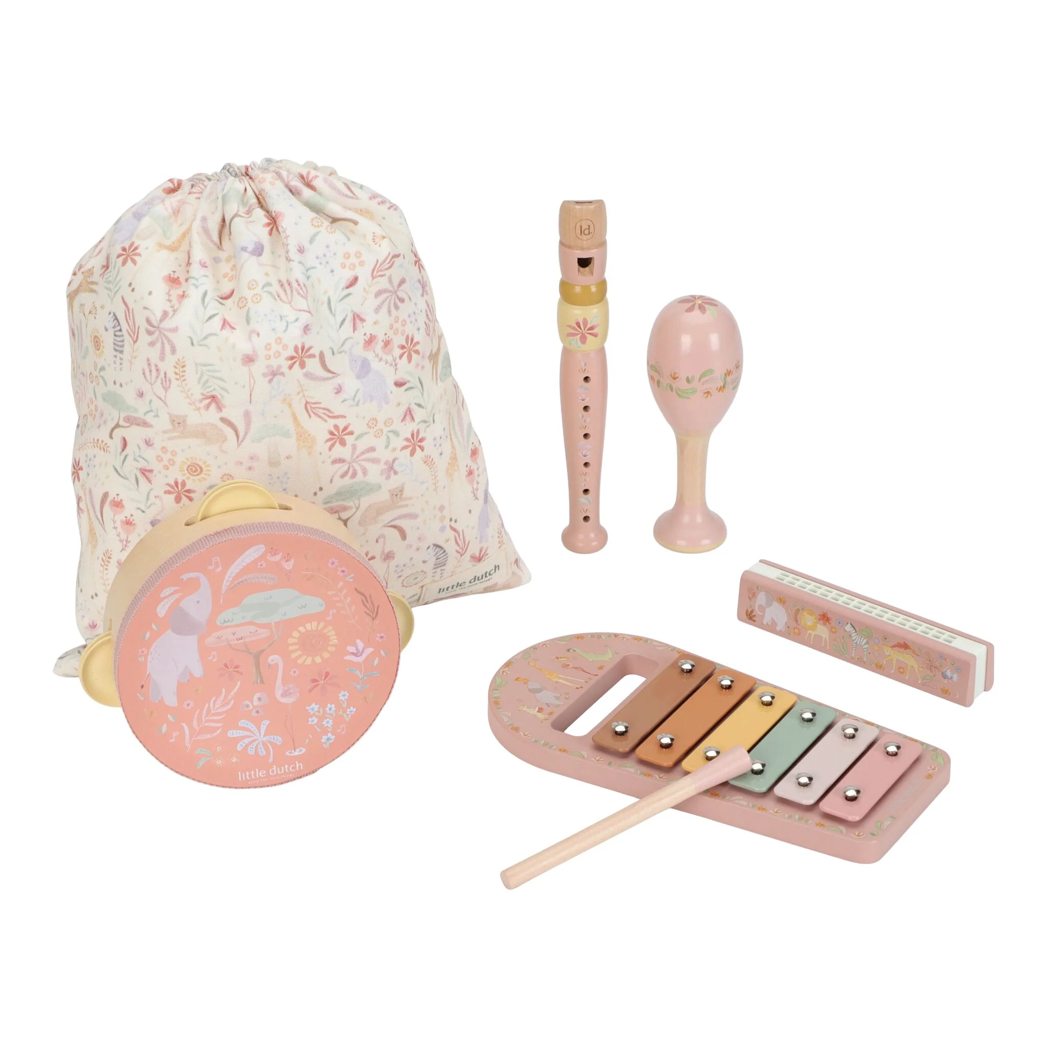 set-instrumentos-musicais-rosa