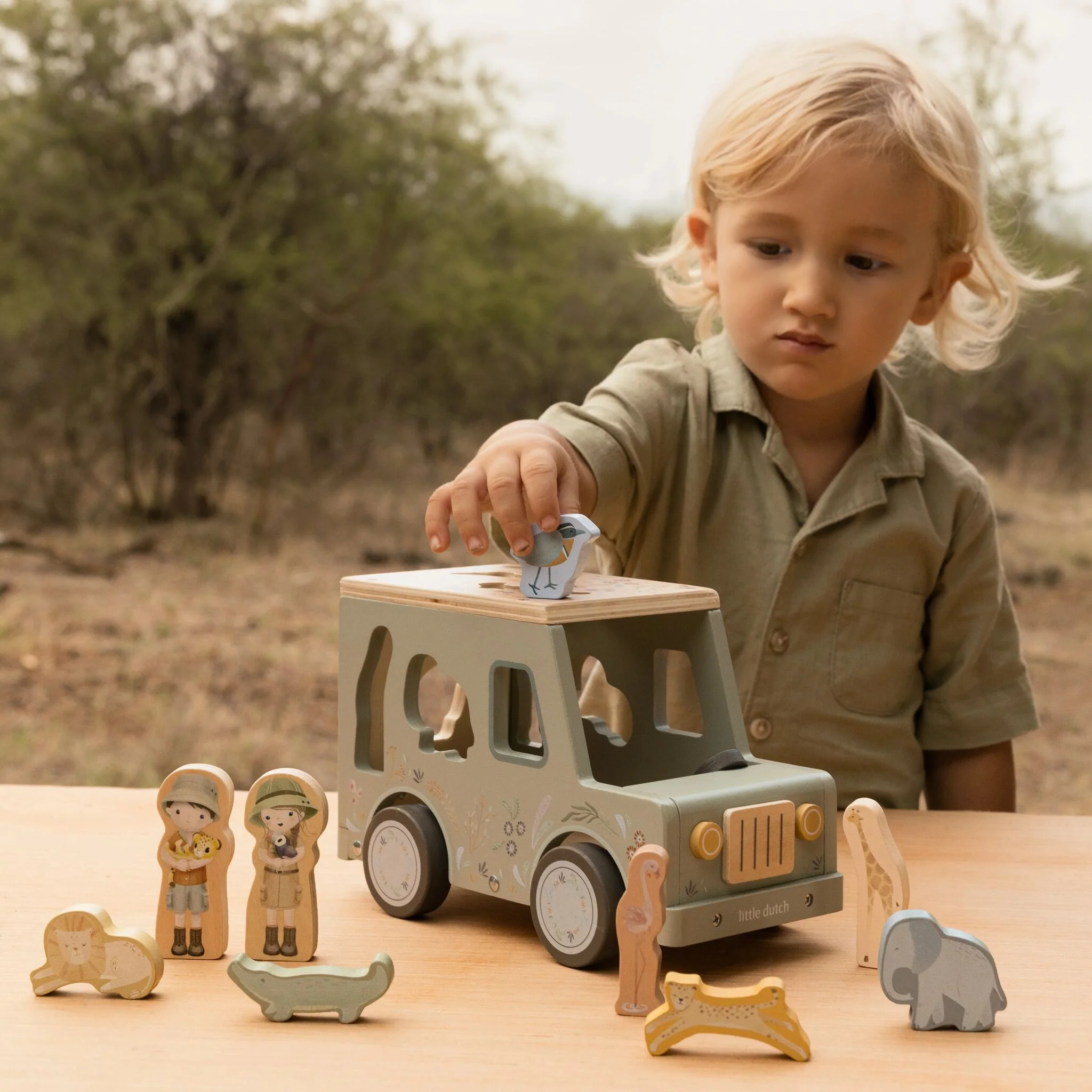 Caixa de Formas Carro Green Safari Friends-3